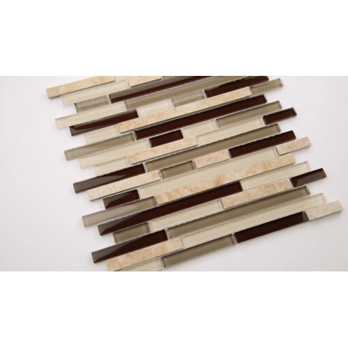 MSI Amalfi Cafe Interlocking Pattern Random Sized Glass/Stone Mosaic